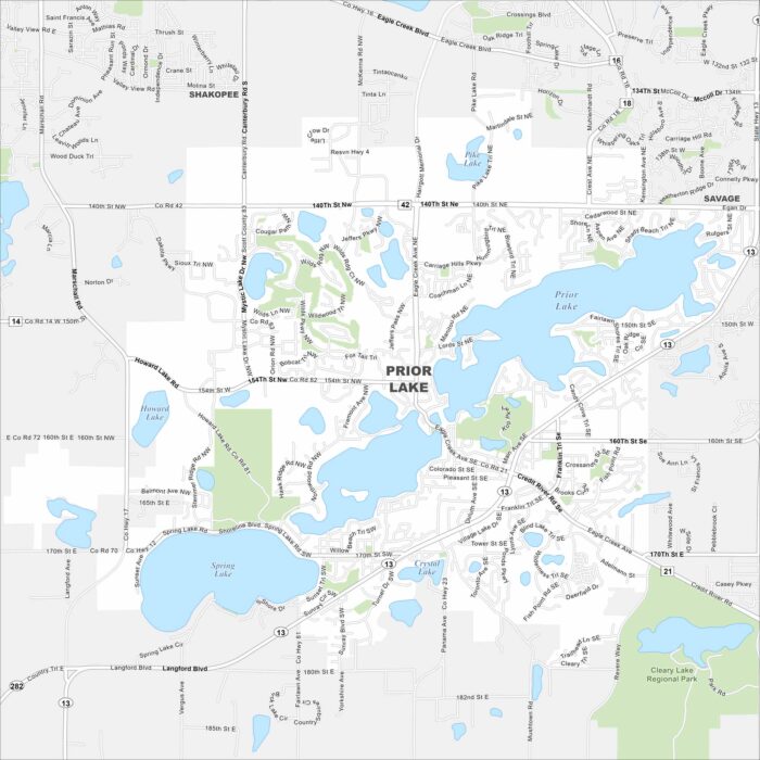 Prior Lake Map Minnesota