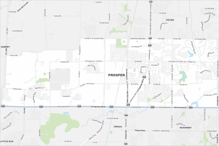 Prosper Map Texas