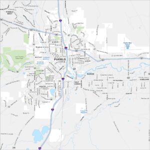 Pueblo Map Colorado