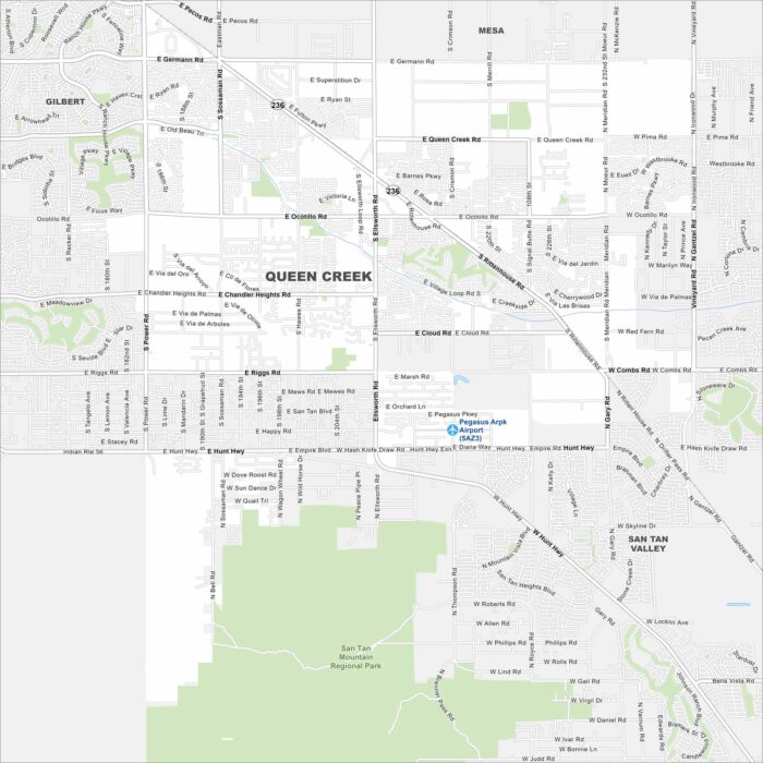 Queen Creek Map Arizona