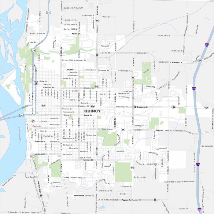 Quincy Map Illinois