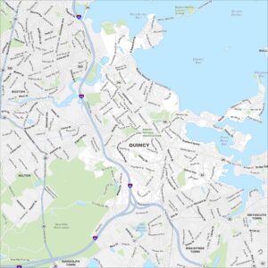 Quincy Map Massachusetts