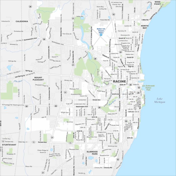 Racine Map Wisconsin