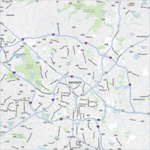 Raleigh Map North Carolina