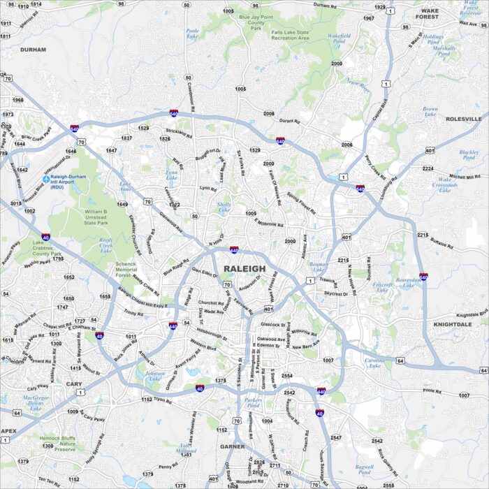 Raleigh Map North Carolina