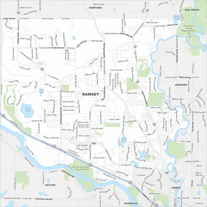 Ramsey Map Minnesota