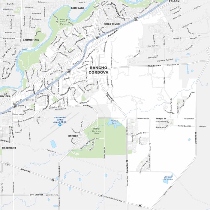 Rancho Cordova Map California
