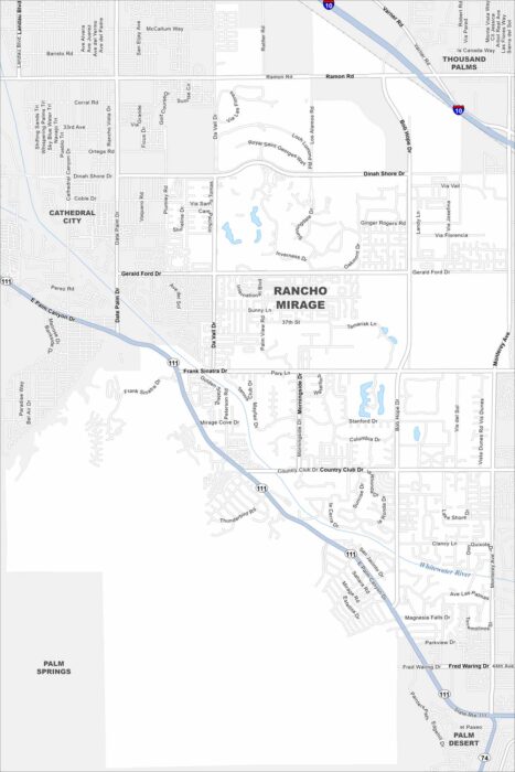 Rancho Mirage Map California