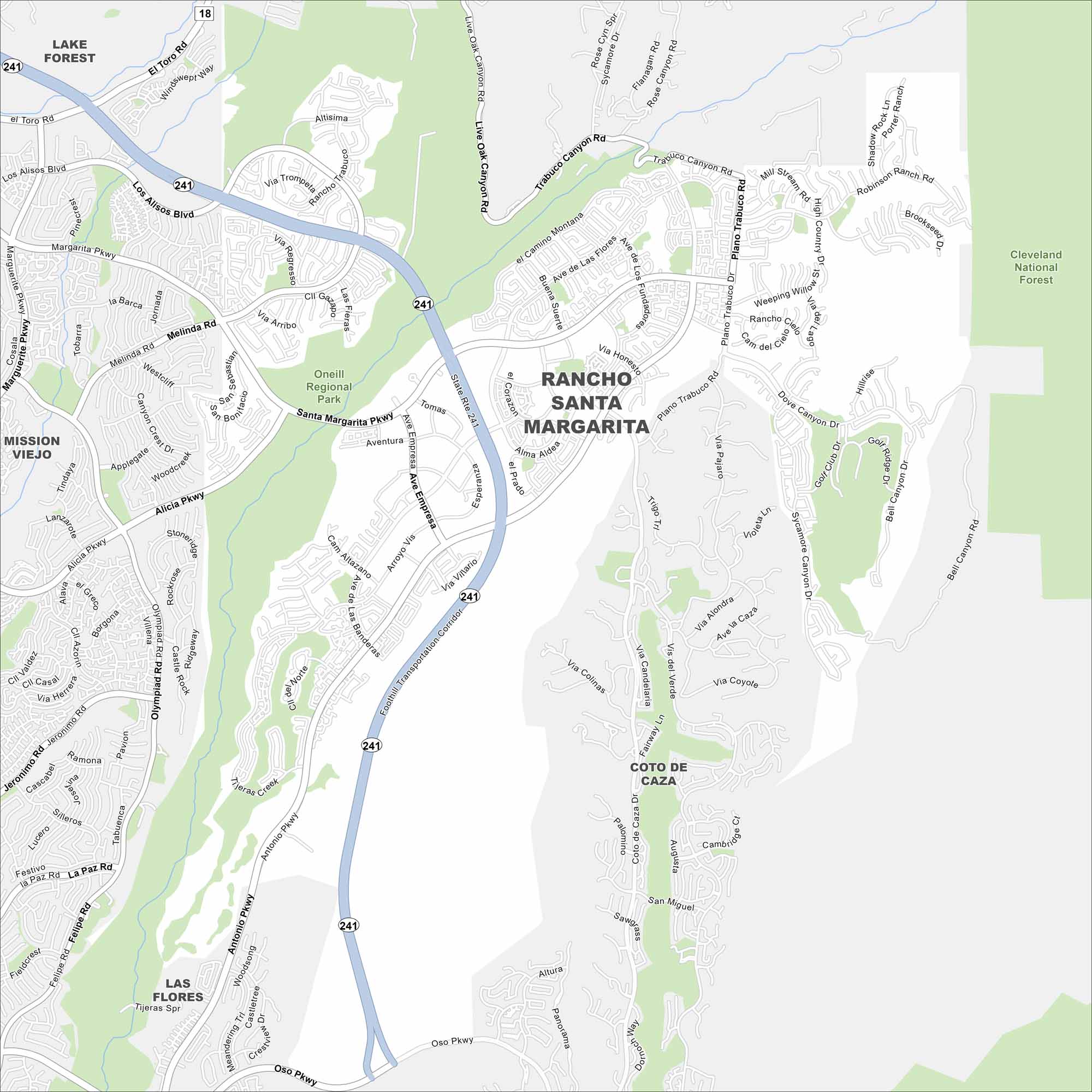 Rancho Santa Margarita Map California