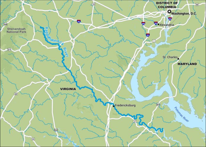 Rappahannock River Map