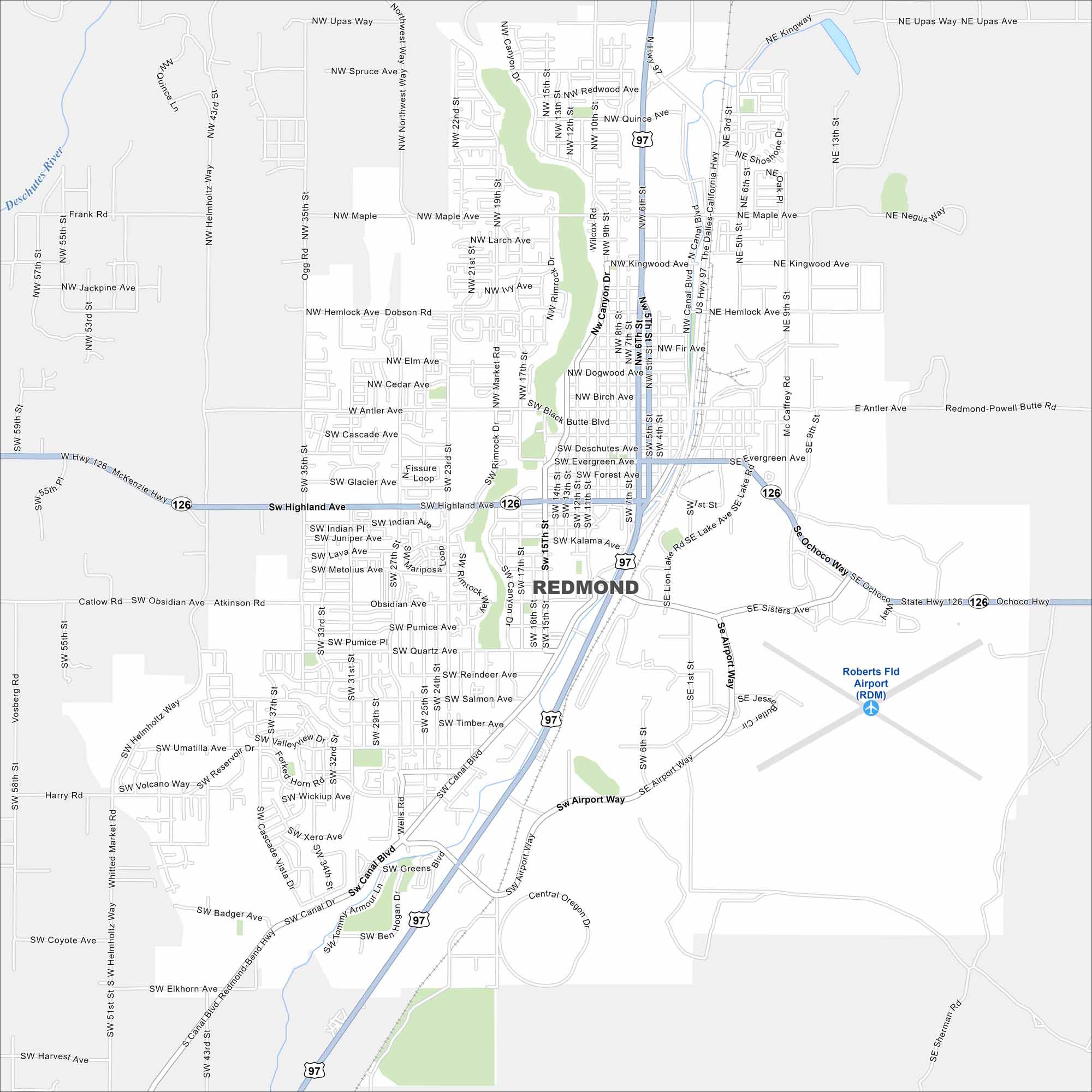 Redmond Map Oregon