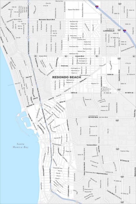 Redondo Beach Map California