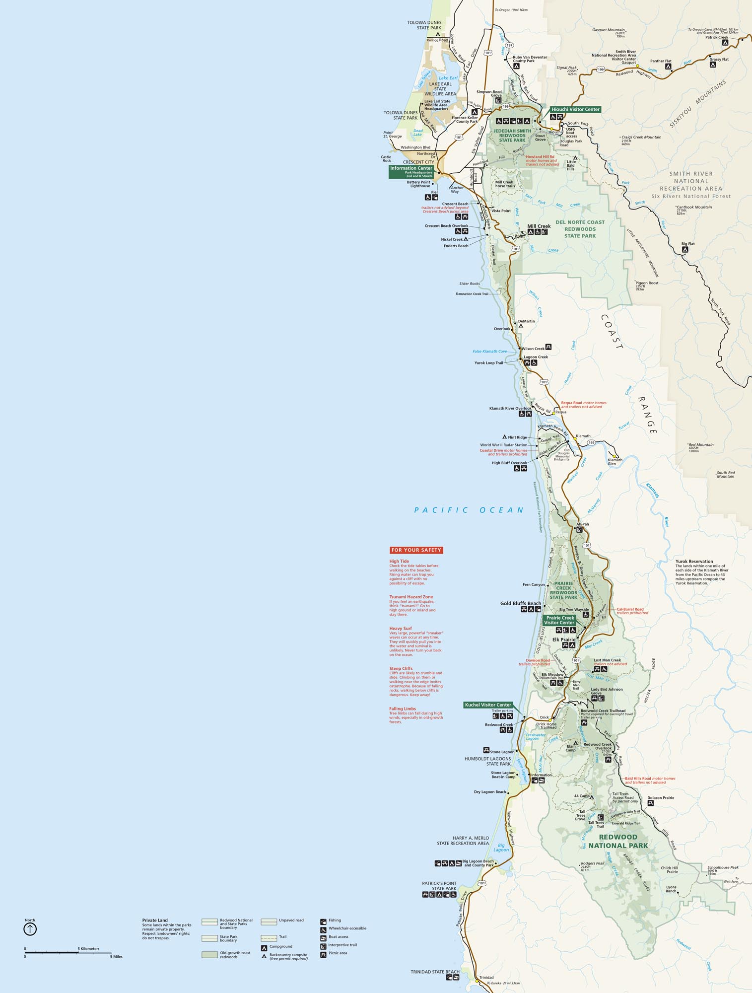Redwood National and State Parks Map