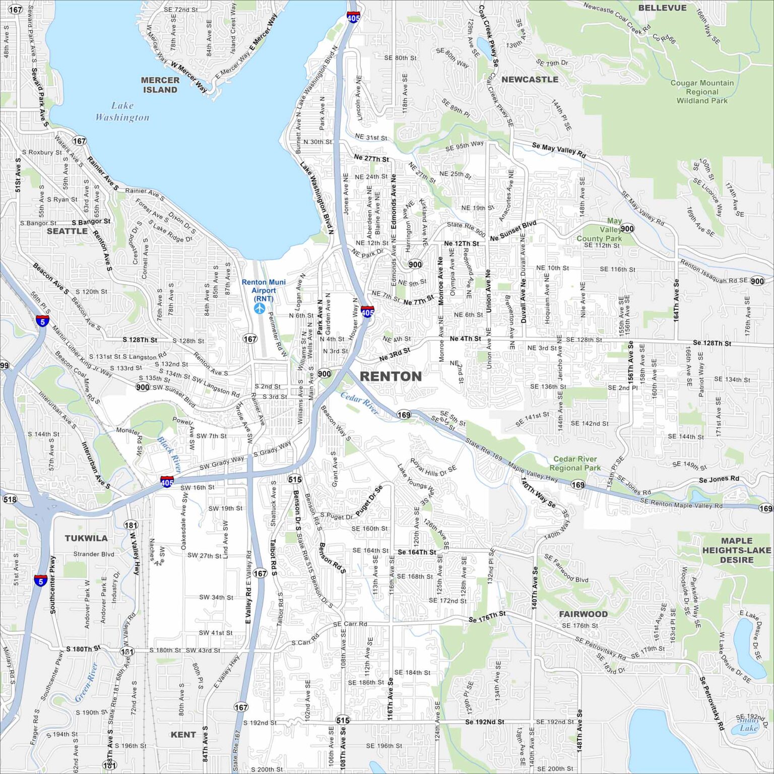 Where Is Renton Wa Map of Washington State - US Maps