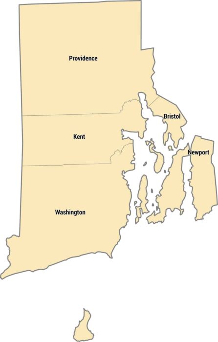 Rhode Island County Map