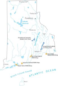 Rhode Island National Parks and Forests Map