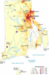 Rhode Island Population Density Map