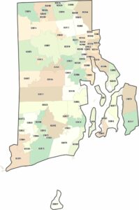 Rhode Island Zip Code Map