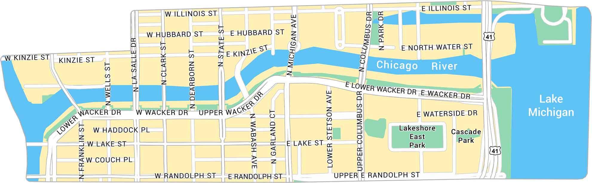 Riverwalk Map Chicago