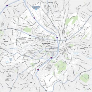 Roanoke Map Virginia