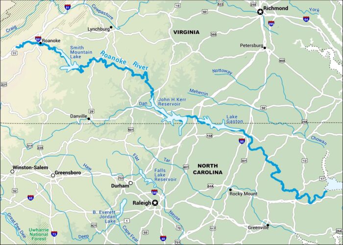 Roanoke River Map