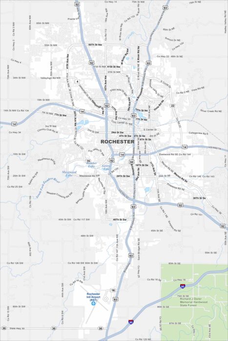 Rochester Map Minnesota