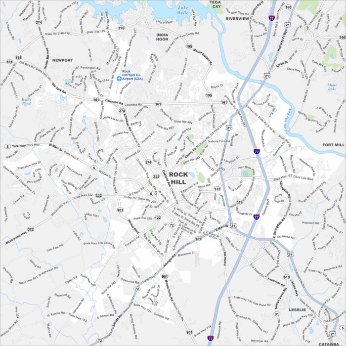 Rock Hill Map South Carolina