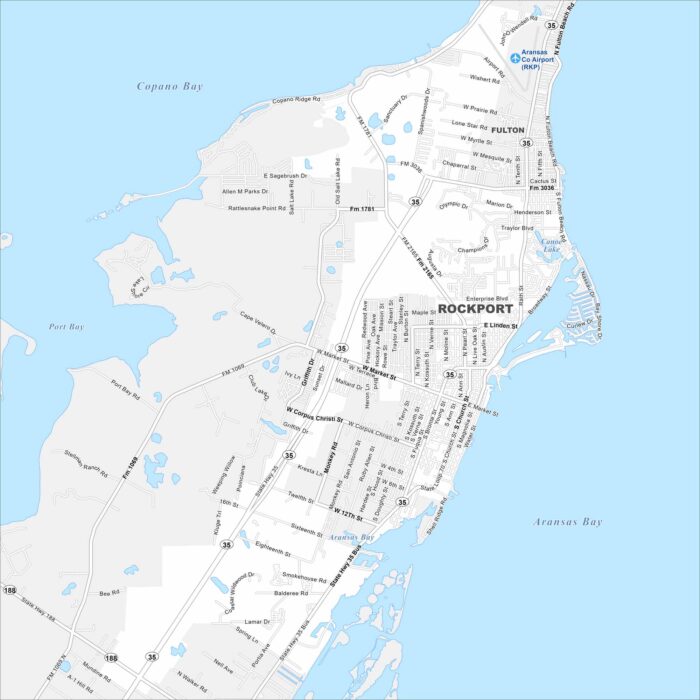 Rockport Map Texas