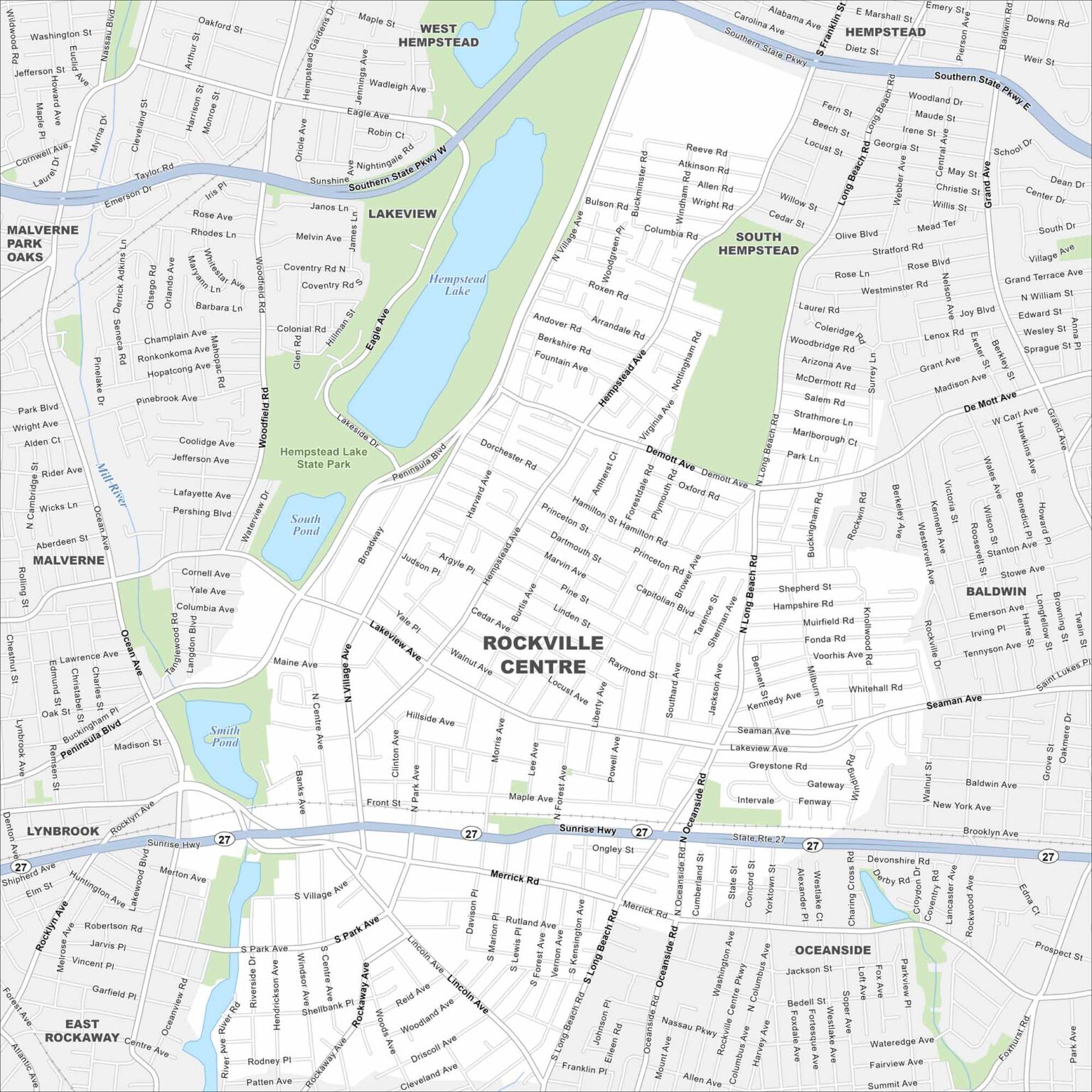 Map of Rockville Centre, New York - US Maps