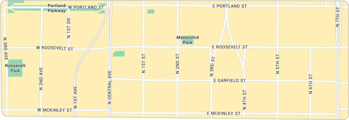 Roosevelt Row Map Phoenix