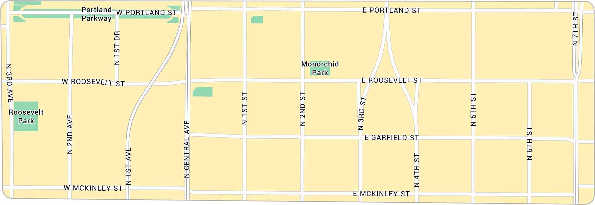 Roosevelt Row Map Phoenix