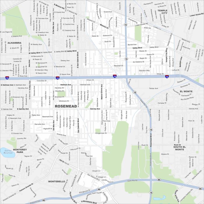 Rosemead Map California