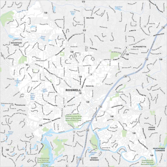Roswell Map Georgia