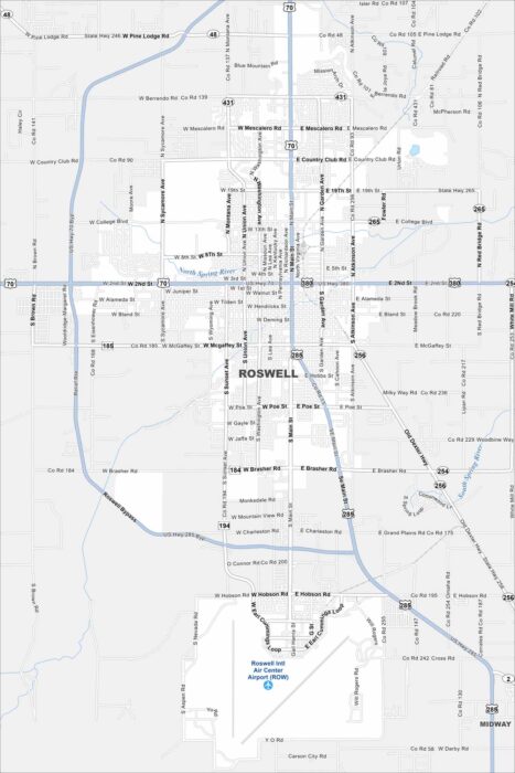 Roswell Map New Mexico
