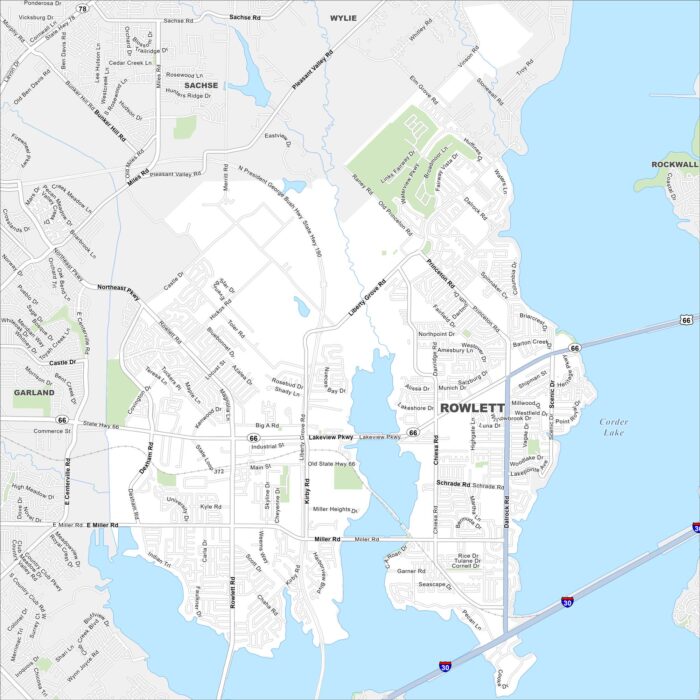 Rowlett Map Texas
