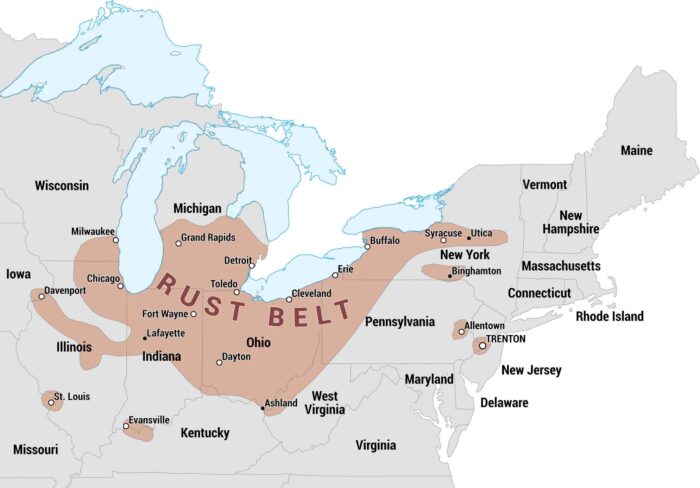 Rust Belt Map