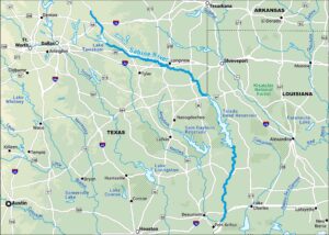 Sabine River Map