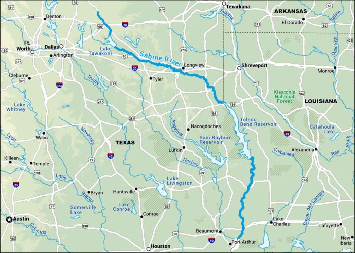 Sabine River Map