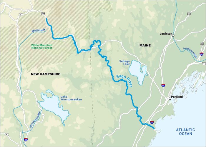 Saco River Map
