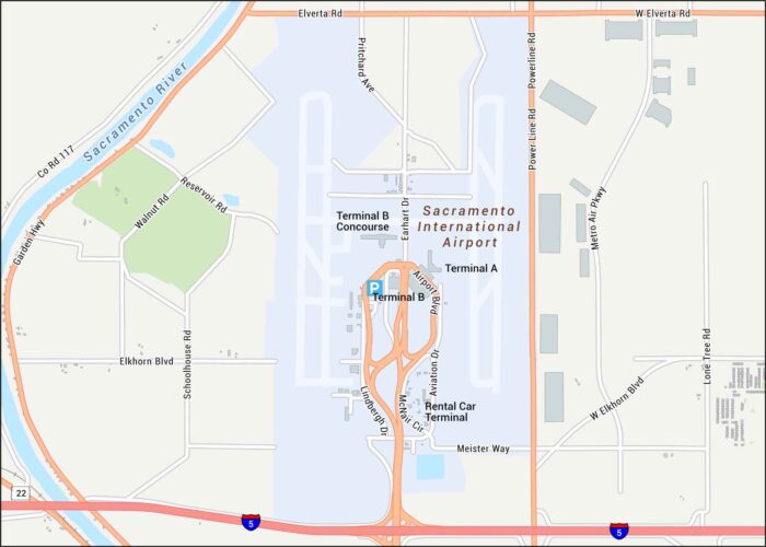 Sacramento International Airport Map