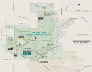 Saguaro National Park West-Unit Map
