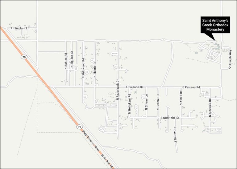 Saint Anthonys Greek Orthodox Monastery Map