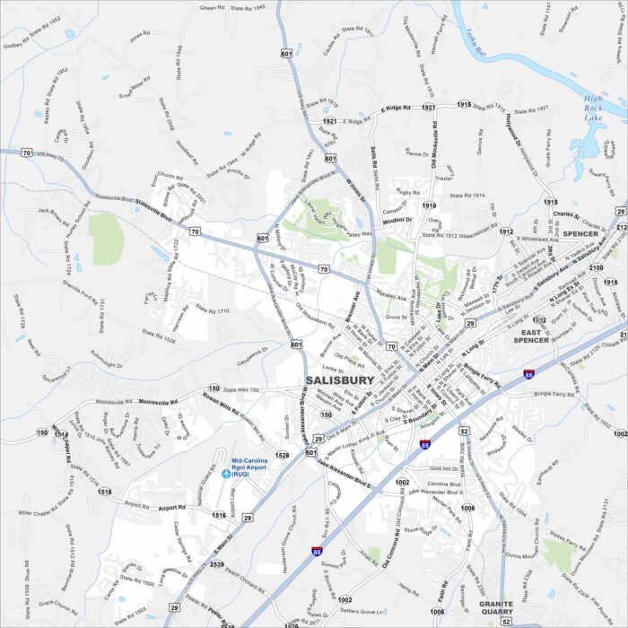 Salisbury Map North Carolina
