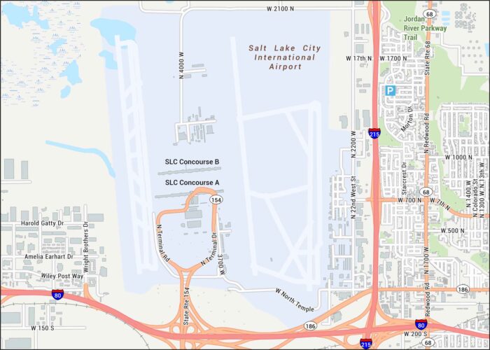 Salt Lake City International Airport Map