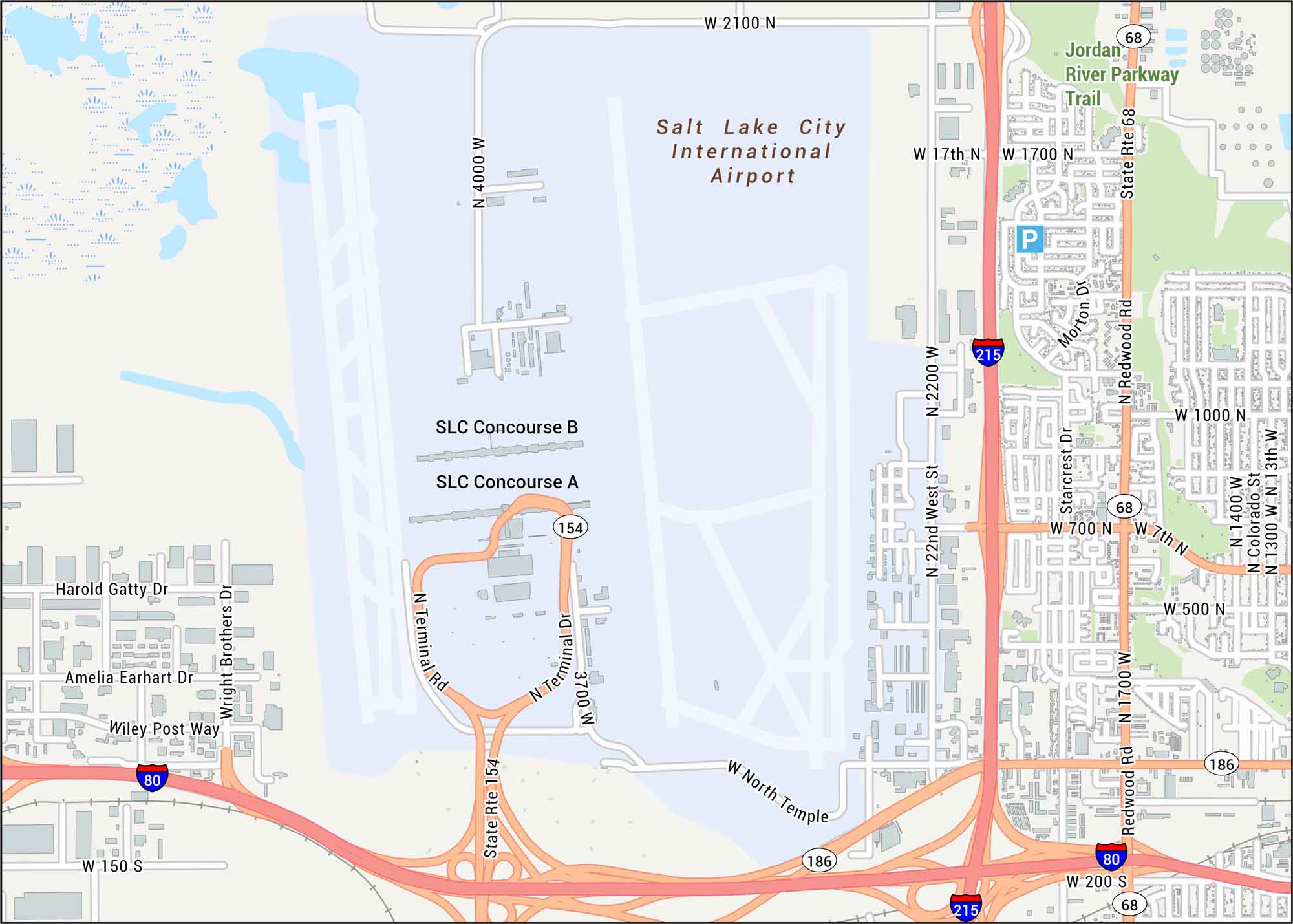 Salt Lake City International Airport Map