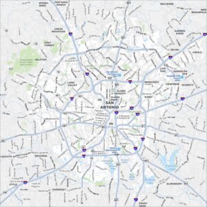 San Antonio Map Texas