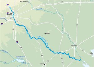 San Antonio River Map