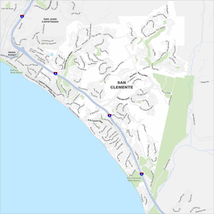 San Clemente Map California