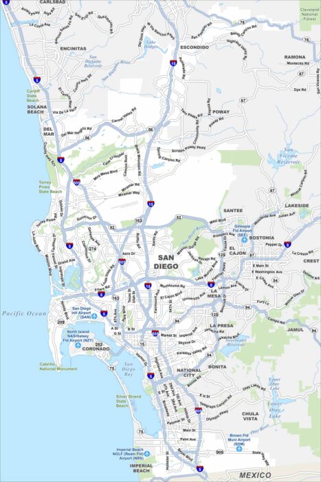 San Diego Map California
