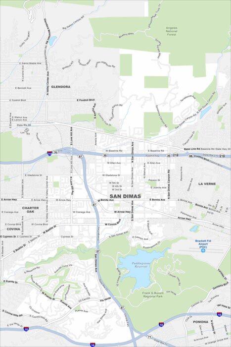 San Dimas Map California